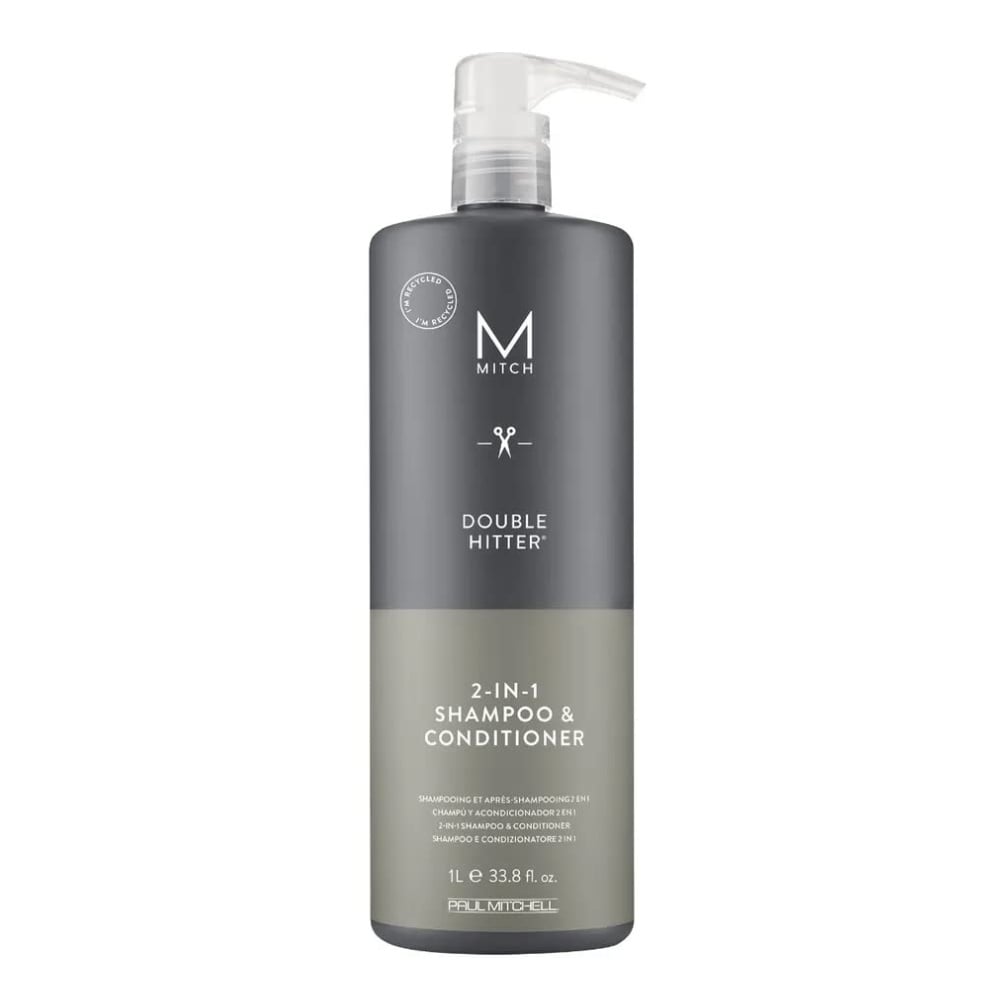 Shampoing revitalisant 2 en 1 "Double Hitter" - Nettoie et revitalise en un seul geste (1000ml/33.8oz)