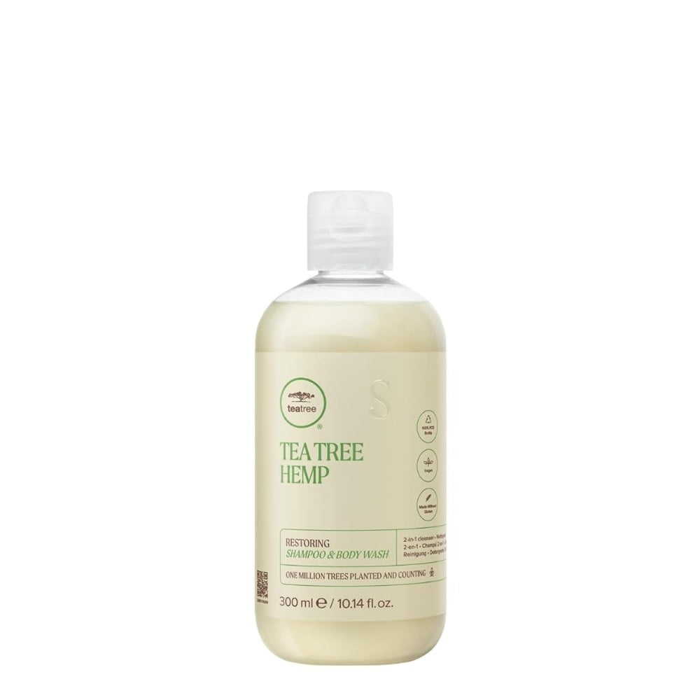Shampoing et gel douche "Tea Tree Hemp Restoring" - Nettoyant 2 en 1