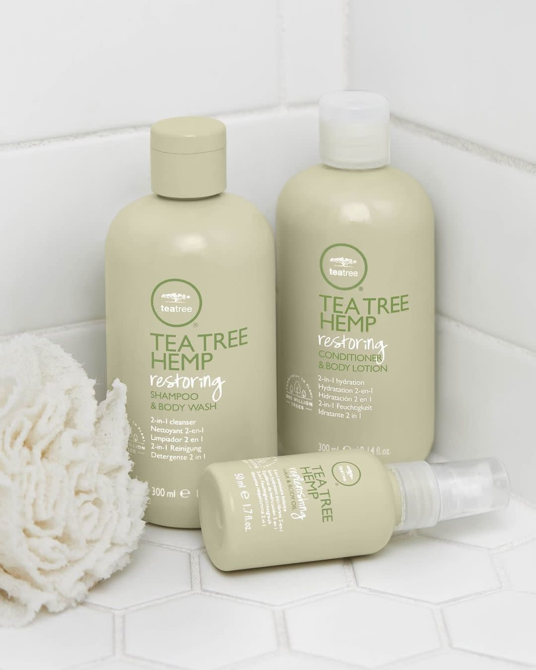 Soin cheveux et huile pour le corps Tea Tree Hemp "Replenishing" - Soin hydratant équilibrant 2 en 1 (50ml/1.7oz)
