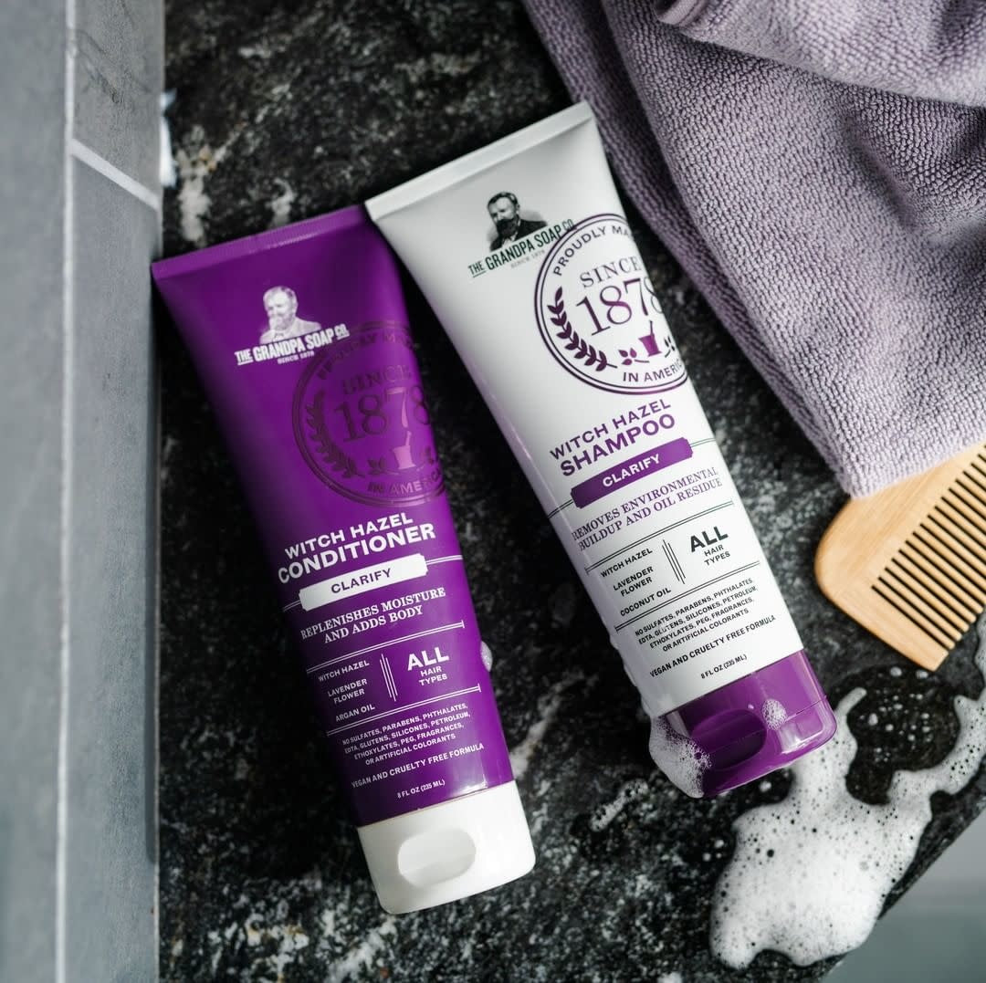 Shampoing "Witch Hazel Clarify" Élimine l'accumulation environnementale et les résidus d'huile - Pour tous les types de cheveux (235ml/8.0oz)