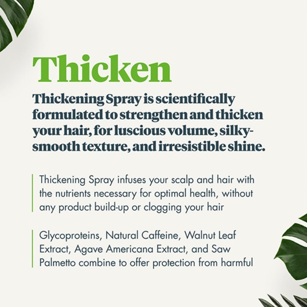 Spray épaississant "Thicken" - Pour tous types de cheveux fins ou clairsemés (200ml/6.8oz)
