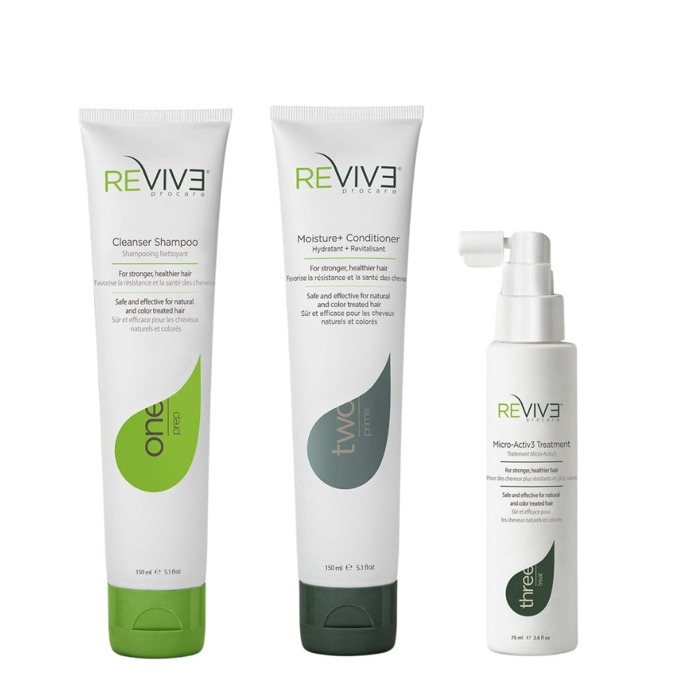 Trio de départ anti-chute "Starter Kit" shampoing "Prep", revitalisant "Prime" et traitement "Micro-Activ3 Treat" - Pour tous types de cheveux clairsemés (2x 150ml/5.1oz, 75ml/2.6oz)