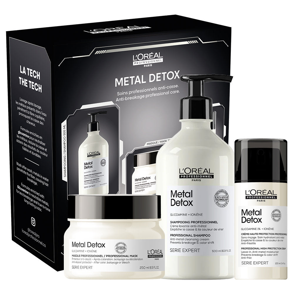 Trio anti-casse "Metal Detox" (500ml/16.9oz, 250ml/8.5oz, 100ml/3.4oz)