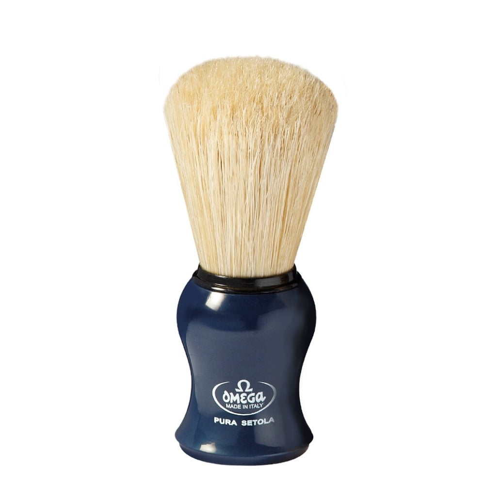 Blaireau "Pure Hog Bristle" #10065 Pure poils de porc et manche en plastique bleu - Medium (23mm/0.90")