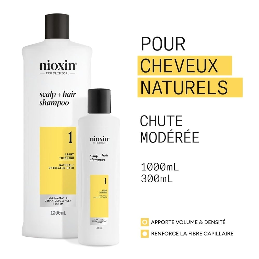 Shampoing cheveux + cuir chevelu Système 1 - Pour cheveux naturels avec chute modérée