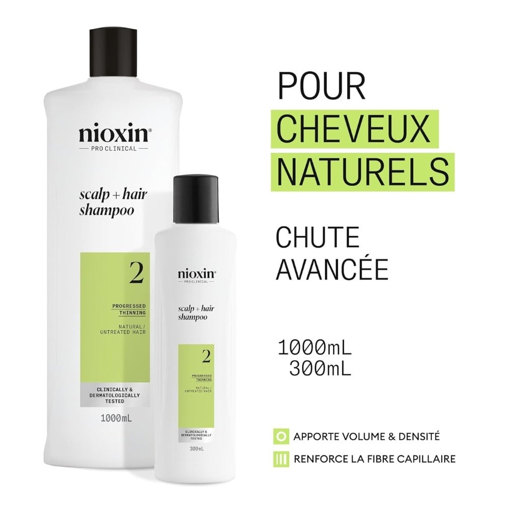 Shampoing cheveux + cuir chevelu Système 2 - Pour cheveux naturels avec chute avancée