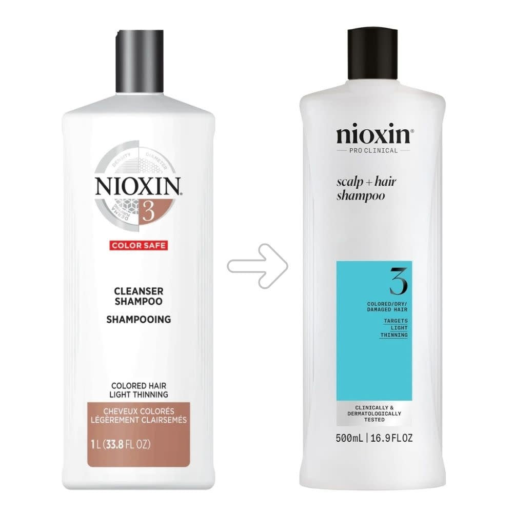 Duo shampoing et revitalisant cheveux + cuir chevelu Système 3 - Pour cheveux colorés avec chute modérée (2x 1000ml/33.8oz)