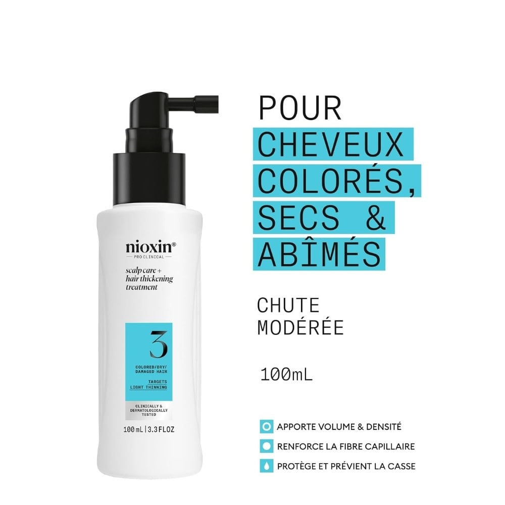 Traitement épaississant sans rinçage cheveux + cuir chevelu Système 3 - Pour cheveux colorés avec chute modérée