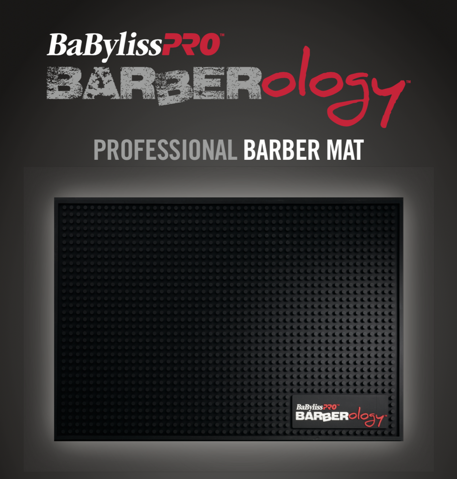 BARBERology Professional "BWSM1R" Workstation Mat (45.7cm/18" x 30.4cm/12") Black