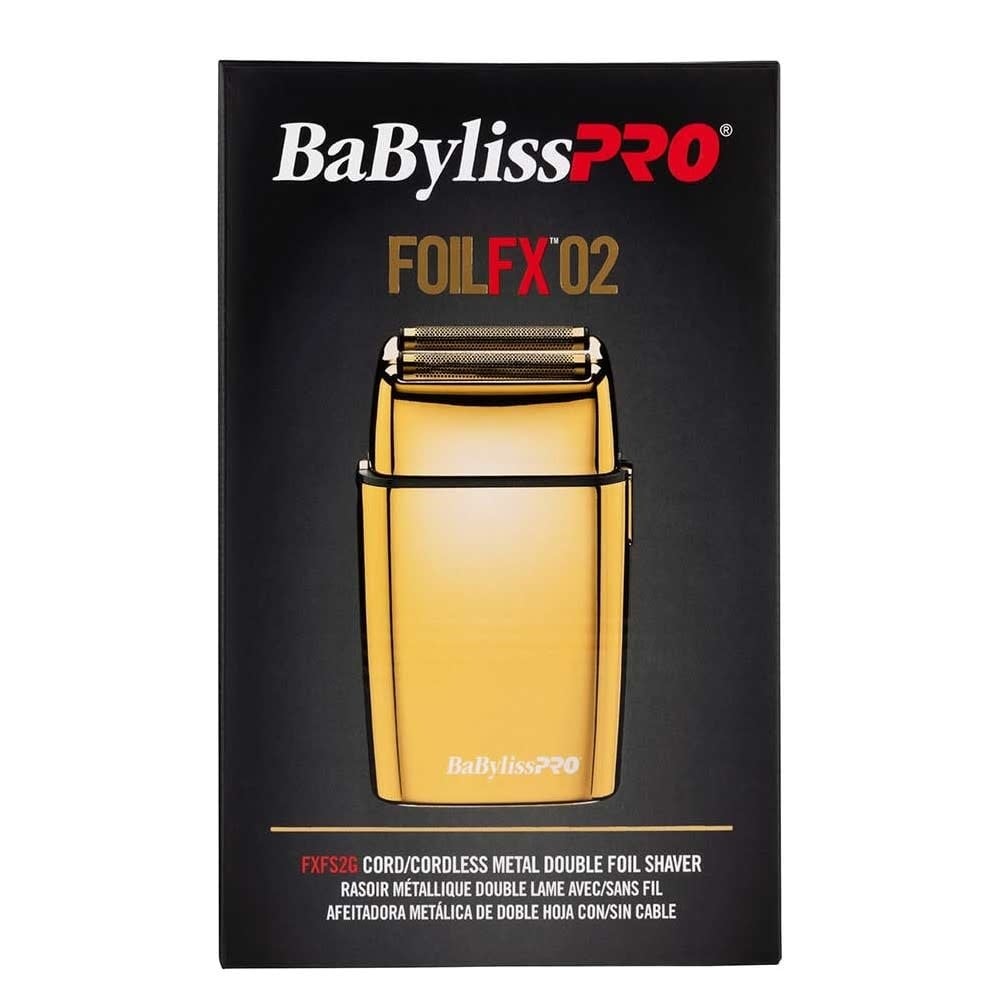 Rasoir métallique à double lames, sans fil FoilFx02 - Or
