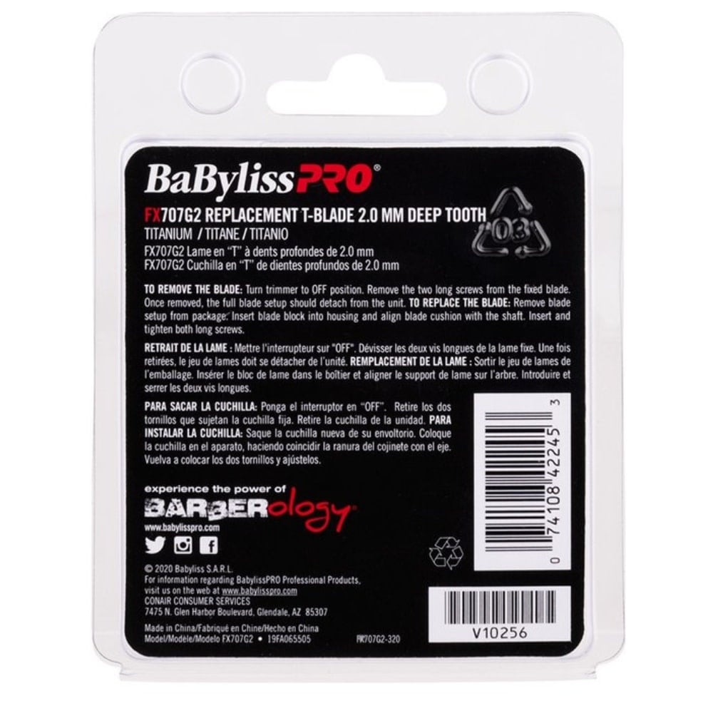 Lame de rechange pour tondeuse FX787 Lame en T à dents profondes de 2mm FX707G2 Titanium - Or