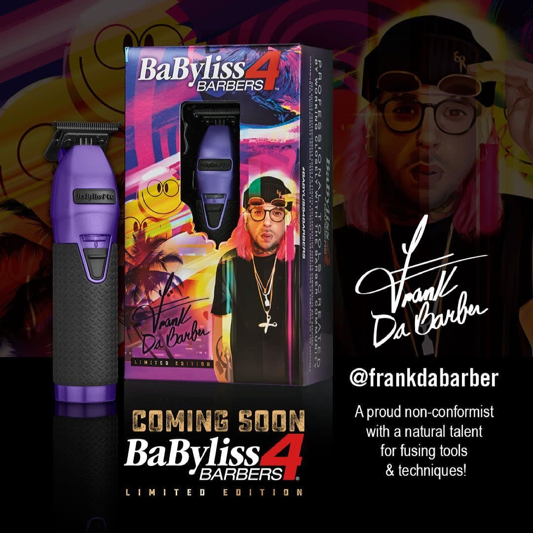 Cordless Metal Skeleton Trimmer "FX787PI" Franck Da Barber Influencer Edition - Black & Purple