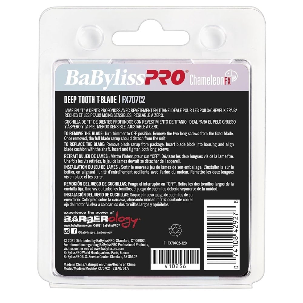 Lame de rechange pour tondeuse FX787 Lame en T à dents profondes de 2mm "FX707C2" Titanium - Chamelon