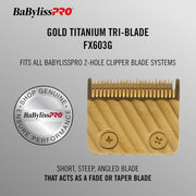 Lame de rechange pour tondeuse FX825 Lame de coin FX603G Titanium - OR