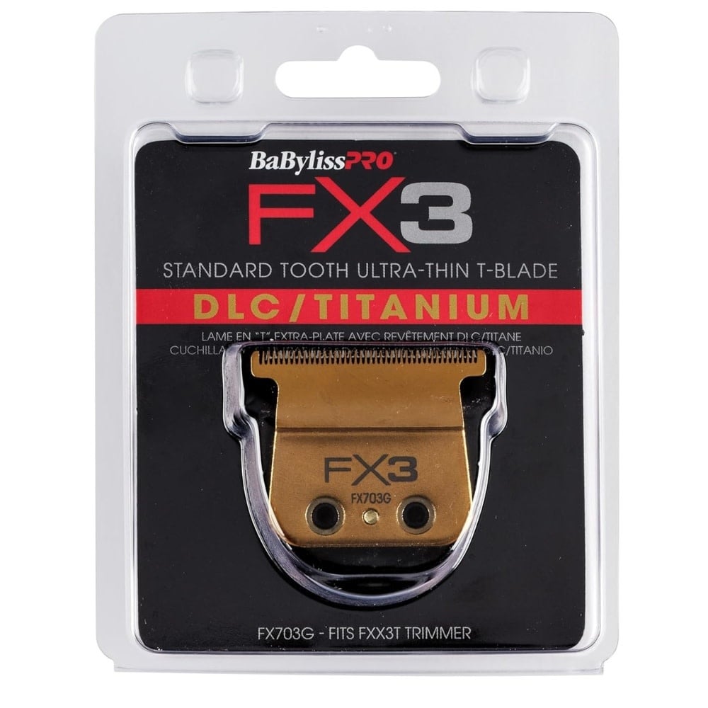 Lame de rechange pour tondeuse FX33T Lame en T à dents standard FX703G DLC/Titanium - Or