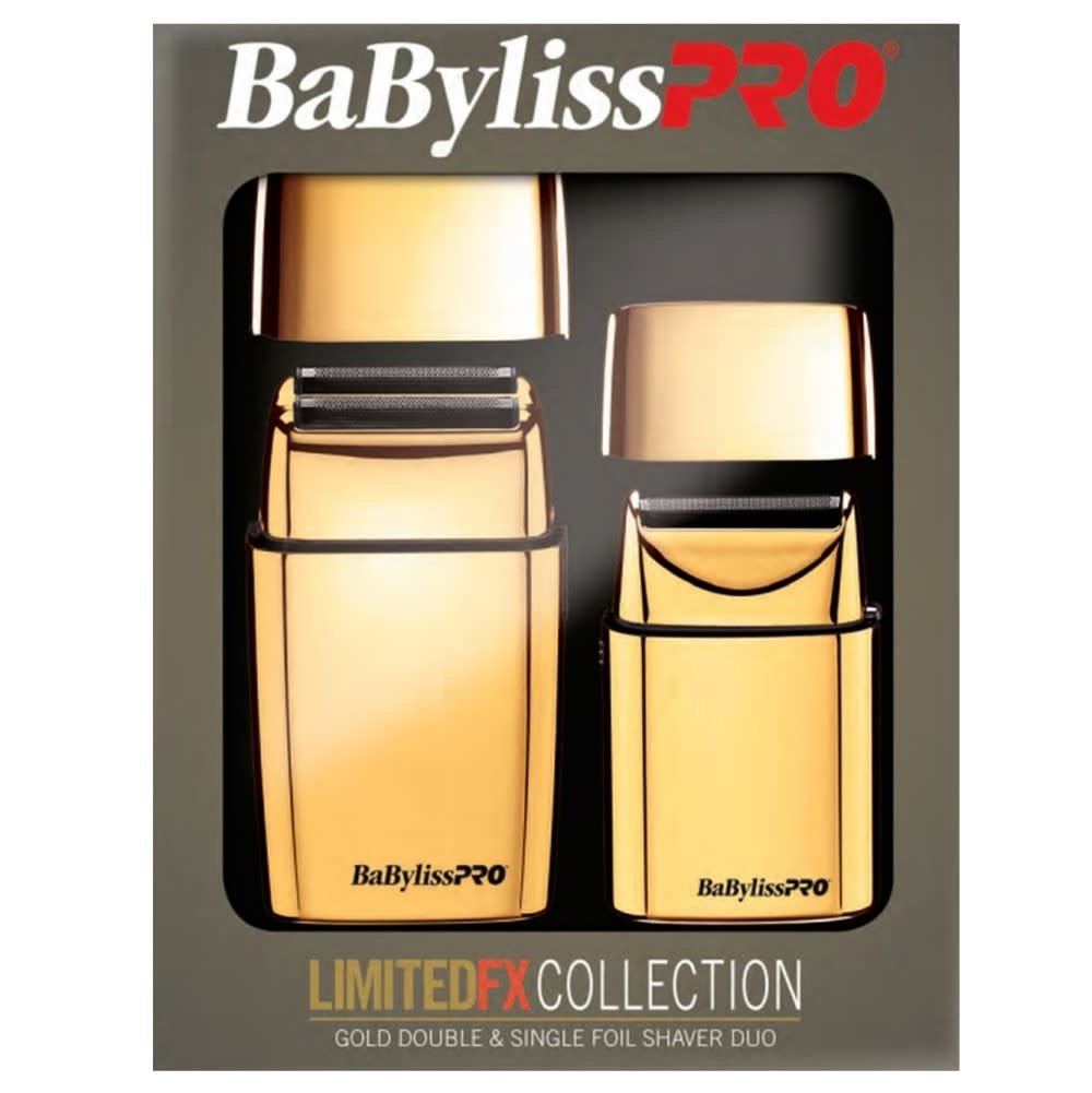 Ensemble de rasoir à lames unique et double lame "LimitedFX Collection" - Or et noir