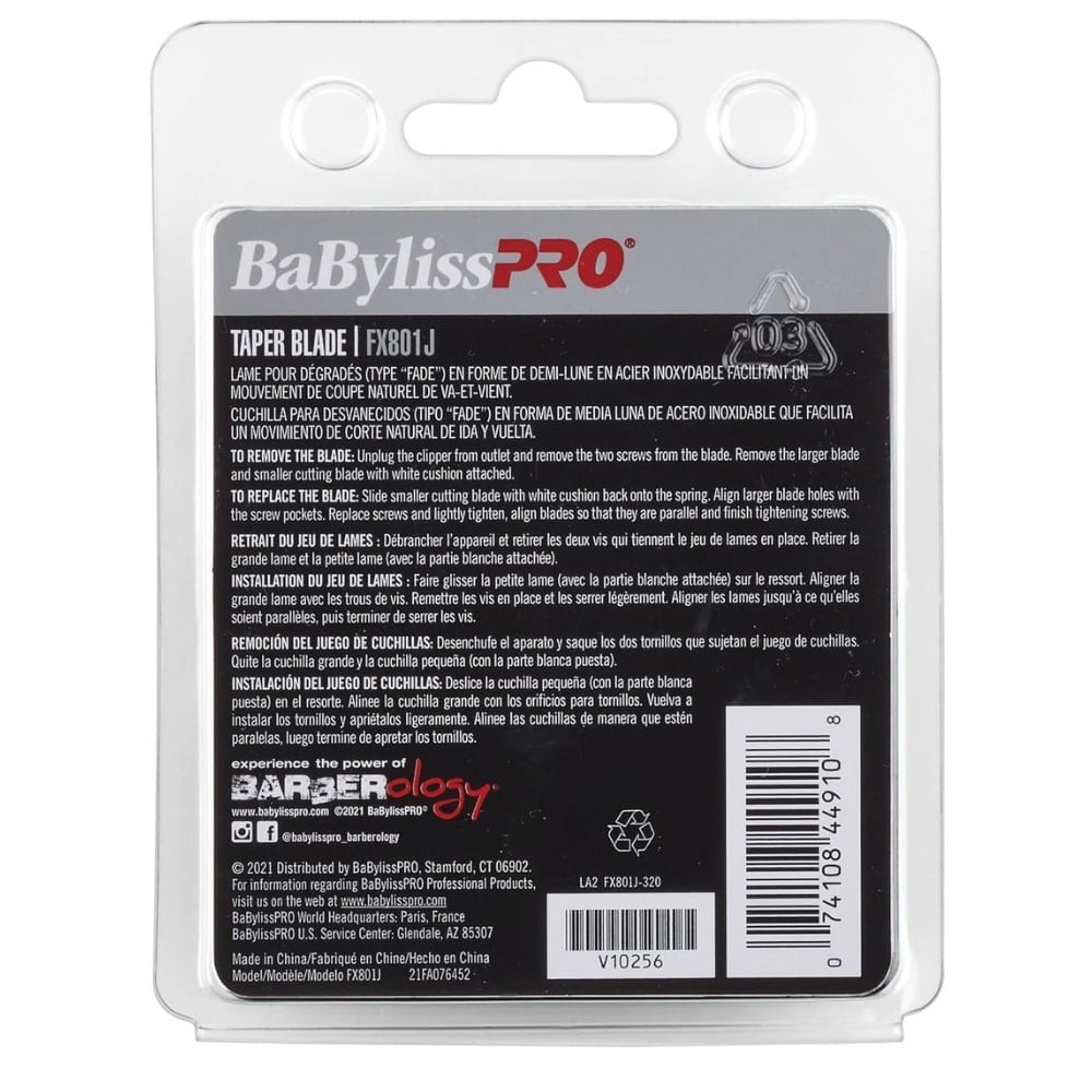 Replacement Blade for FXF870 Trimmer, FX801J Stainless Steel Fader Blade - Silver