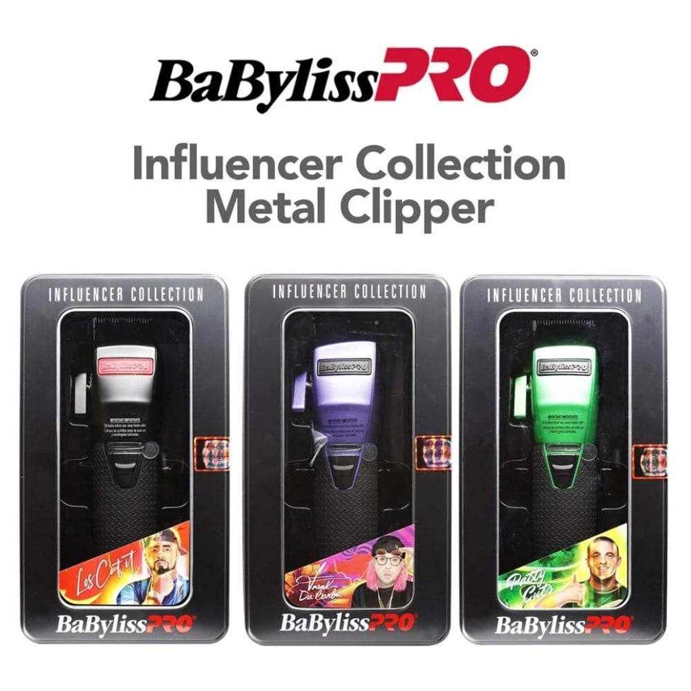 Tondeuse métallique sans fil avec pile lithium-ion "FX870RI Boost+" Édition Influenceur "Los Cut It" - Noir et Rouge