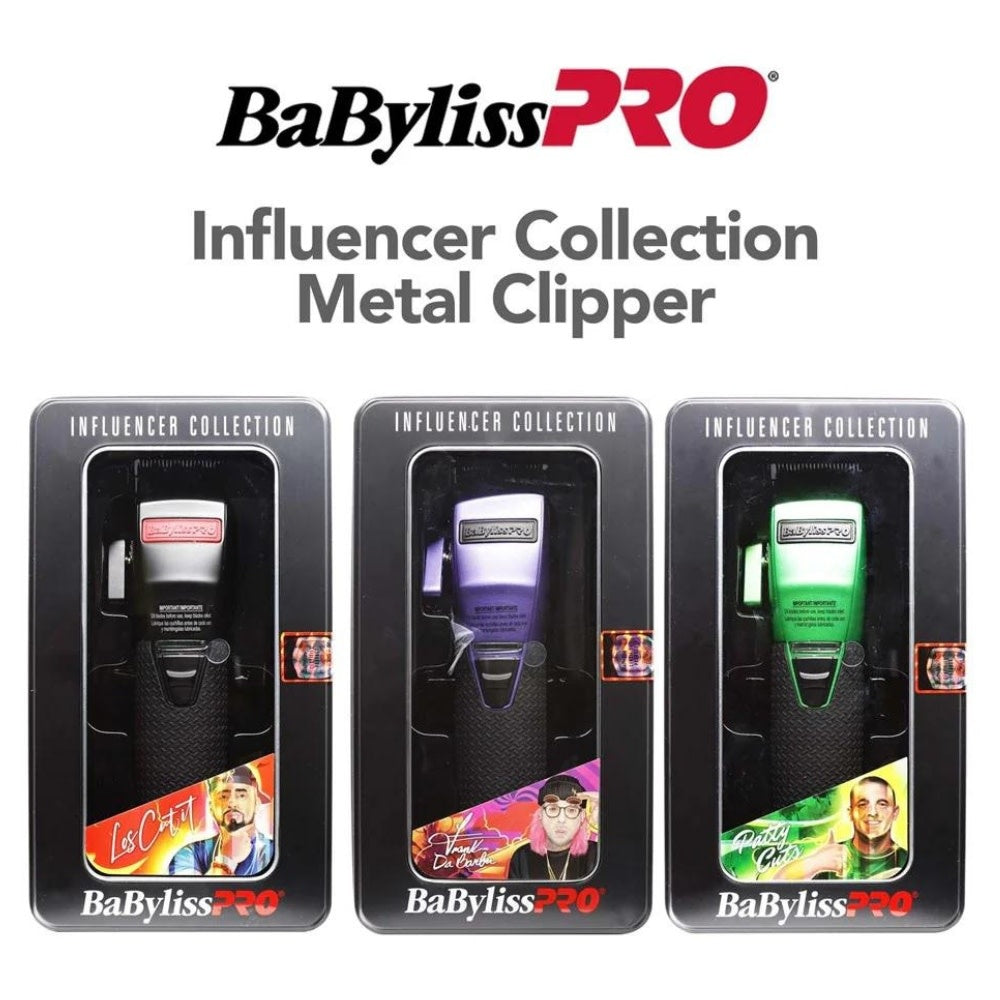 Tondeuse métallique sans fil avec pile lithium-ion "FX870PI Boost+" Édition Influenceur "Franck Da Barber" - Noir et Mauve