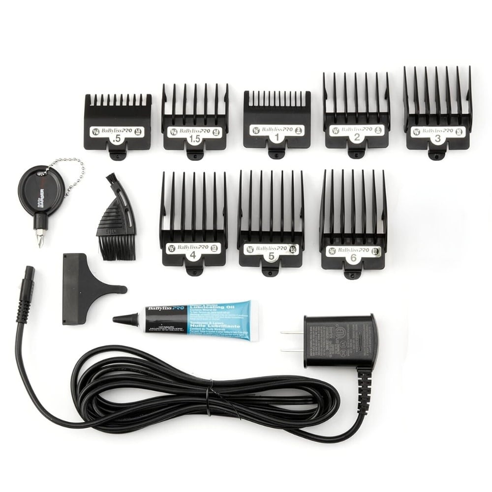 Tondeuse métallique sans fil avec pile lithium-ion "FX870RI Boost+" Édition Influenceur "Los Cut It" - Noir et Rouge