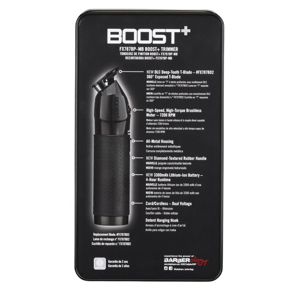 Tondeuse de finition sans fil FX787GBP-MB Boost+ - Noir Mat