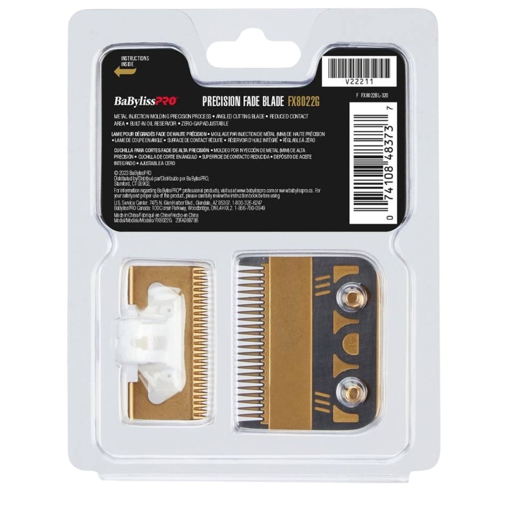 Lame de rechange pour tondeuse FX829 Lame de précision moulée par injection de métal et titanium FX8022G - Or