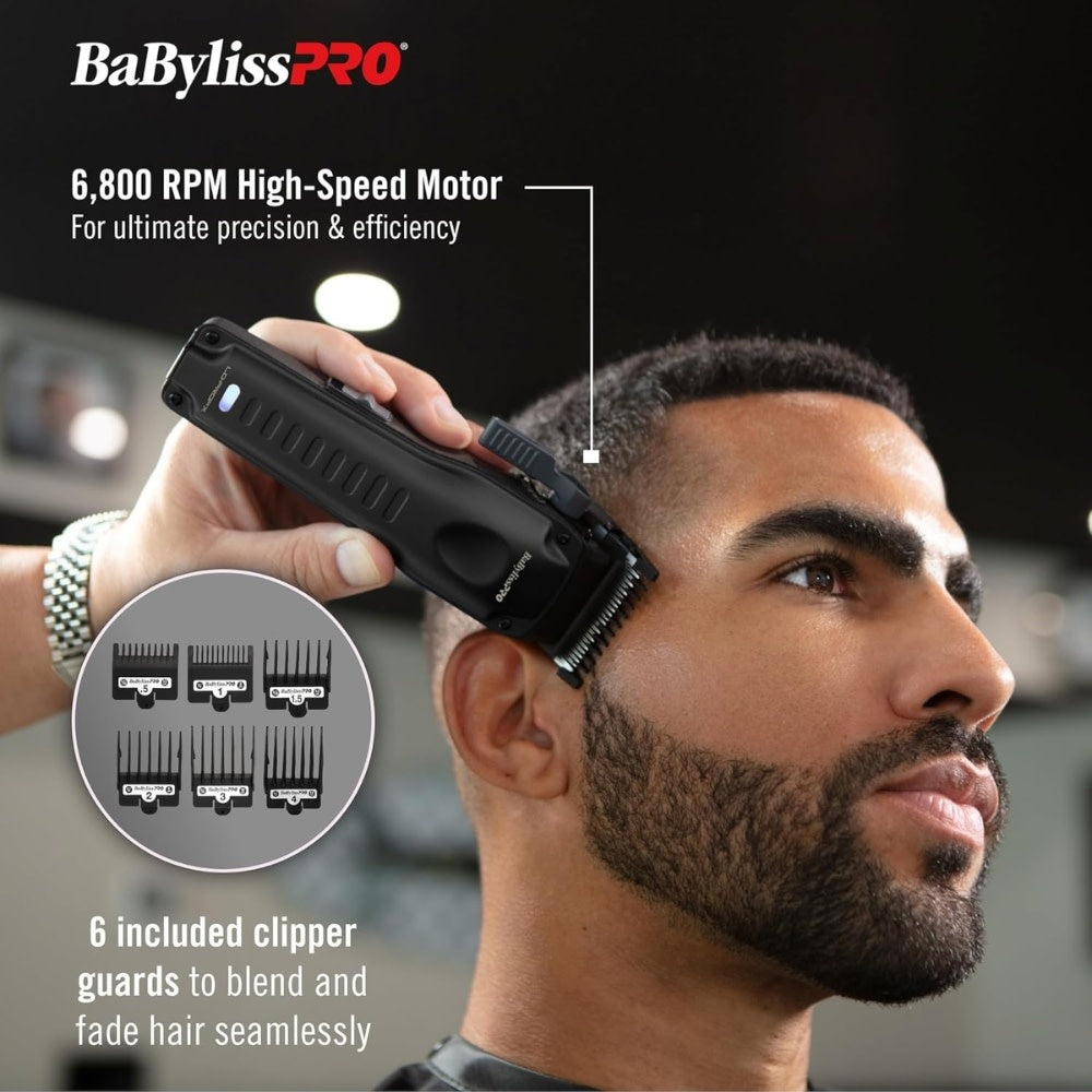BaByliss PRO - Duo Tondeuse et tondeuse de finition haute performance Lo-PROFX Compact Series avec pile lithium-ion Édition Limité - Noir