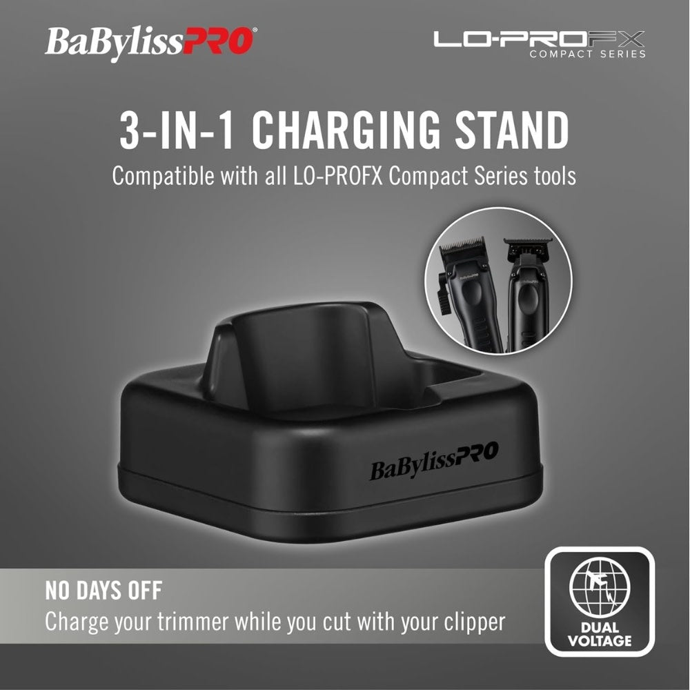BaByliss PRO - Duo Tondeuse et tondeuse de finition haute performance Lo-PROFX Compact Series avec pile lithium-ion Édition Limité - Noir