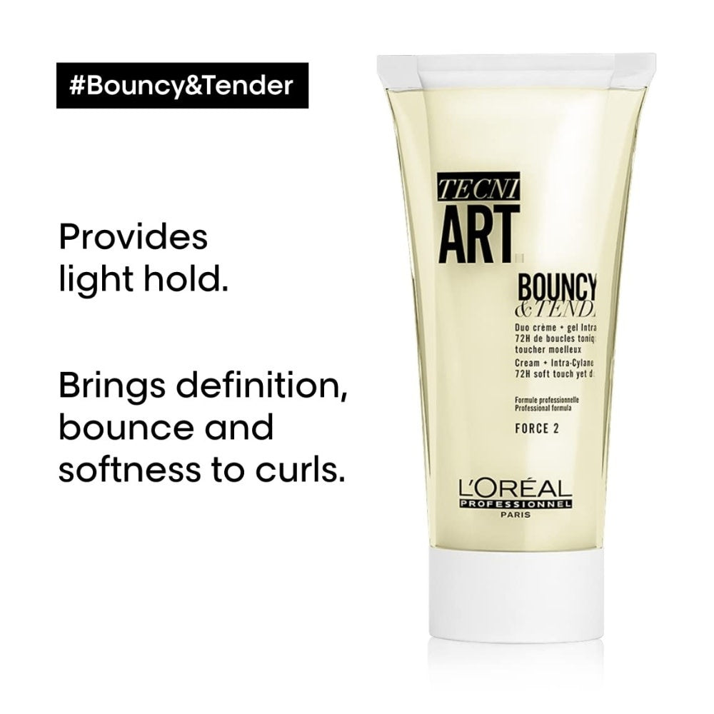 Duo crème + gel  "TecniArt Bouncy & Tender" - Pour les cheveux ondulés et bouclés (150ml/5.1oz)