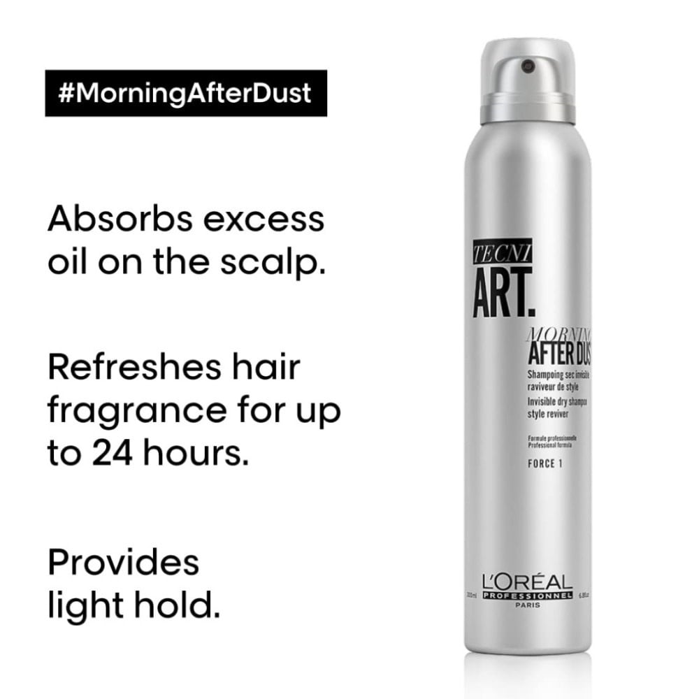 Shampoing sec invisible raviveur de style "Tecni.Art Morning After Dust" - Pour tous les types de cheveux (200ml/6.76oz)