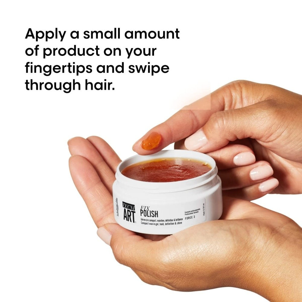 Gel-en-cire compact "TecniArt Fix Polish" - Maintien, définition et brillance (75ml/2.5oz)