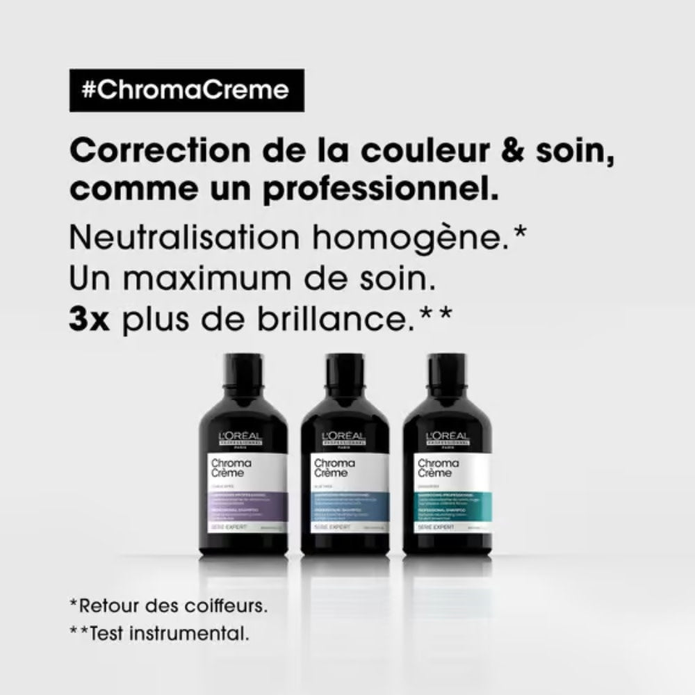 L'Oréal Professionnel - Shampoing neutralisant de reflets rouges "Chroma Crème Vert" - Pour cheveux Bruns