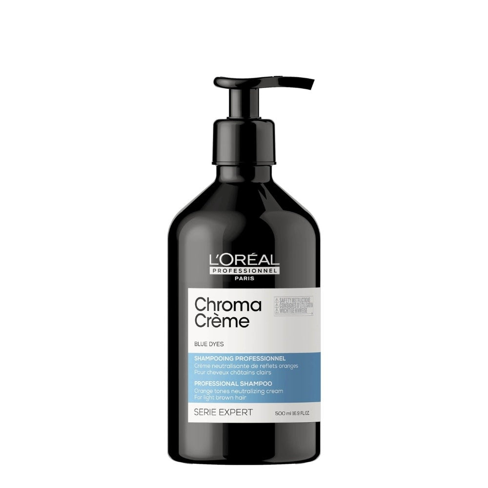 Shampoing neutralisant de reflets oranges "Chroma Crème Bleu" - Pour cheveux châtains clairs
