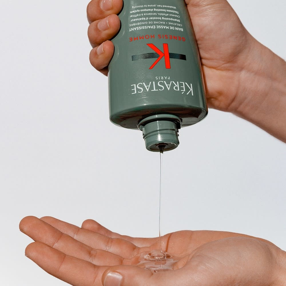 Shampoing booster d'épaisseur Bain de Masse Épaississant Genesis Homme - Pour cheveux affaiblis, tendance à s'affiner