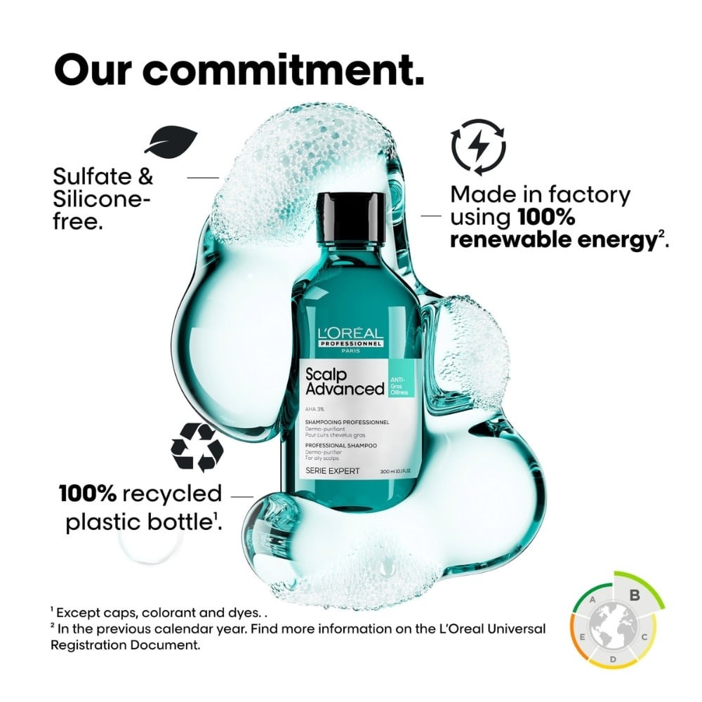 L'Oréal Professionnel - Shampoing dermo-purifiant anti-gras "Serie Expert Scalp Advanced Anti-Oilness" - Pour cuir chevelu gras