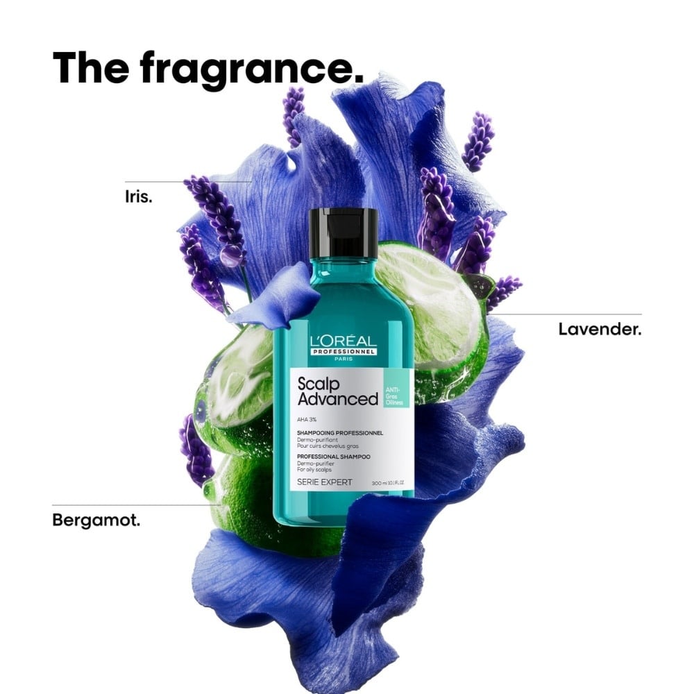 L'Oréal Professionnel - Shampoing dermo-purifiant anti-gras "Serie Expert Scalp Advanced Anti-Oilness" - Pour cuir chevelu gras