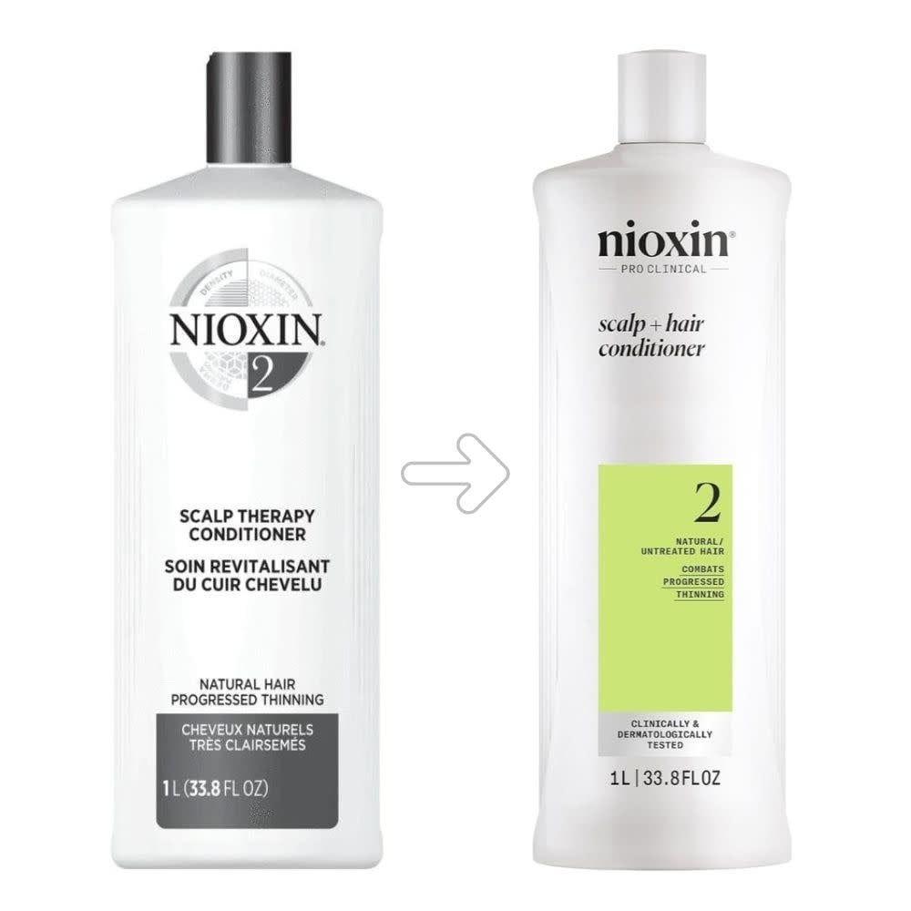 Duo shampoing et revitalisant cheveux + cuir chevelu Système 2 - Pour cheveux naturels avec chute avancée (2x 1000ml/33.8oz)