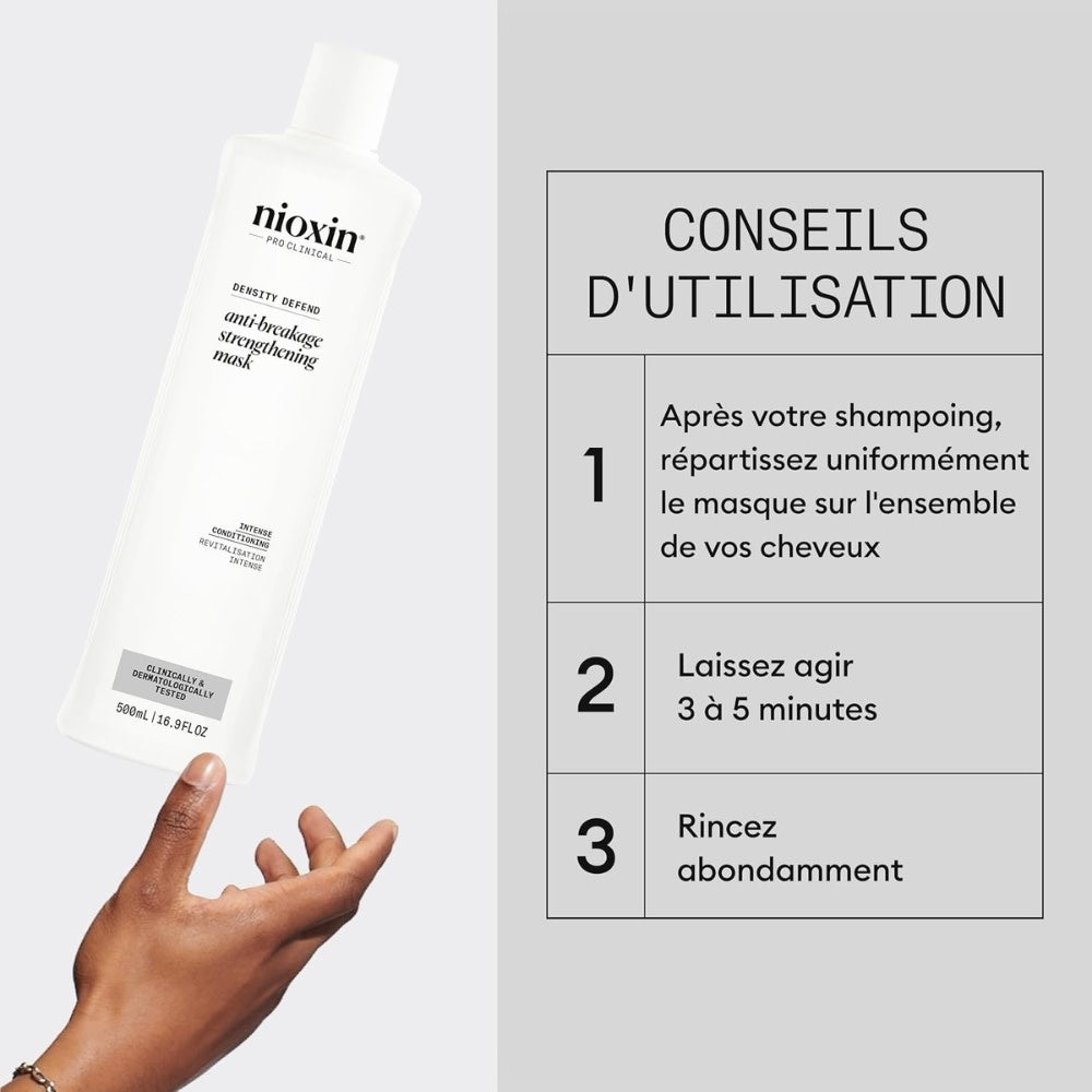 NIOXIN - Masque fortifiant anti-casse "Density Defend" - Protège contre la casse des cheveux