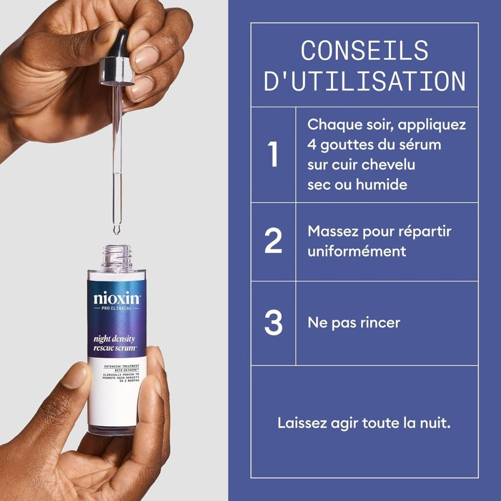 Sérum de nuit densifiant "Night Density Rescue Serum" - Favorise l'augmentation de la densité capillaire en 2 mois (70ml/2.3oz)