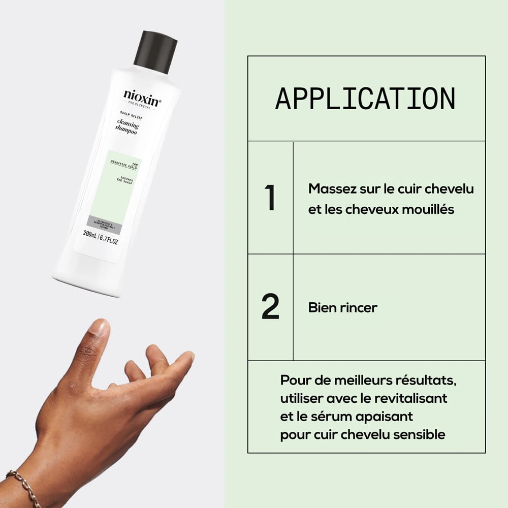 NIOXIN - Shampoing apaisant et nettoyant du cuir chevelu - Pour cuir chevelu sensible