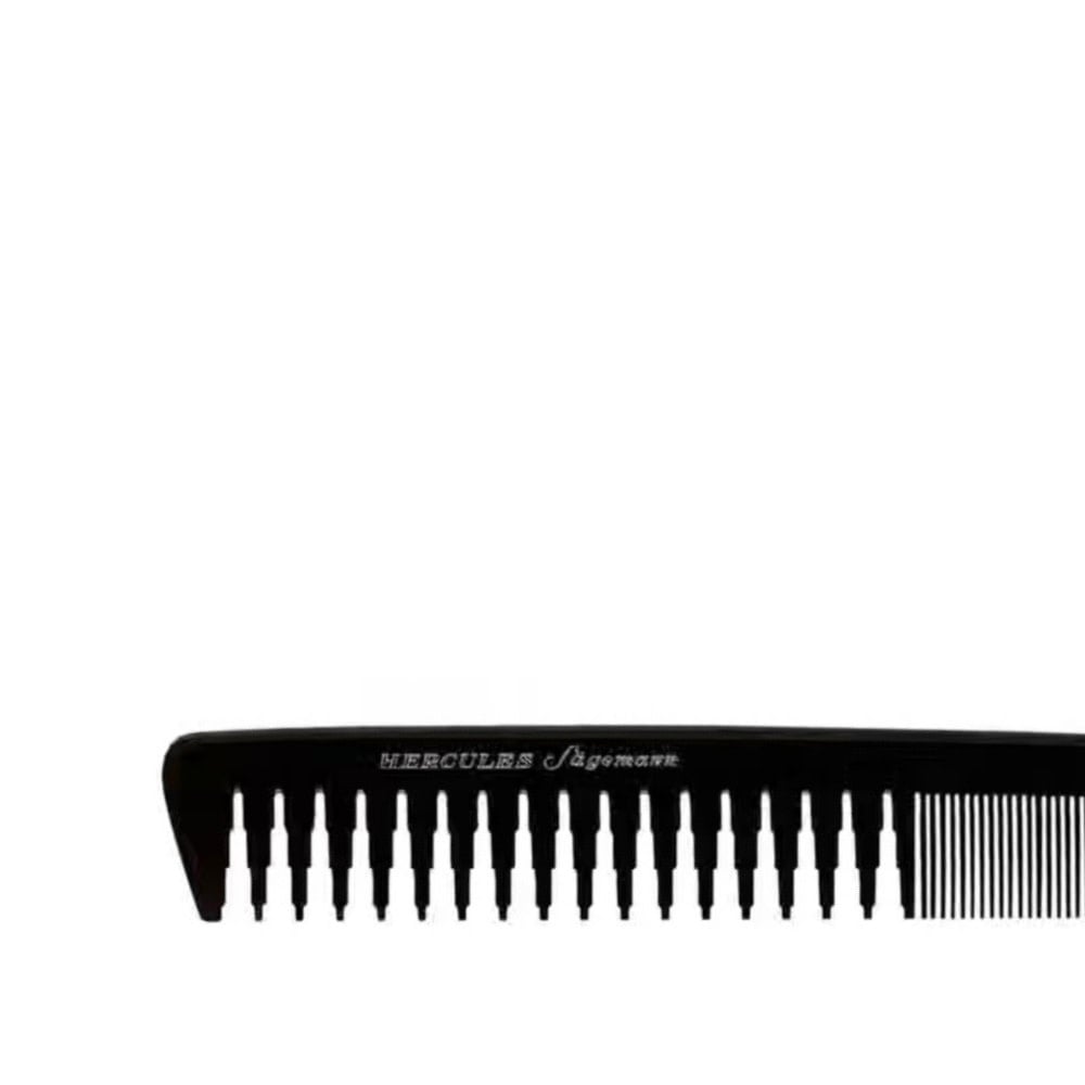 Hercules Sägemann - Peigne de coupe souple L "Barber Soft Cutting Comb L AC4" (180mm/7.09") - Noir