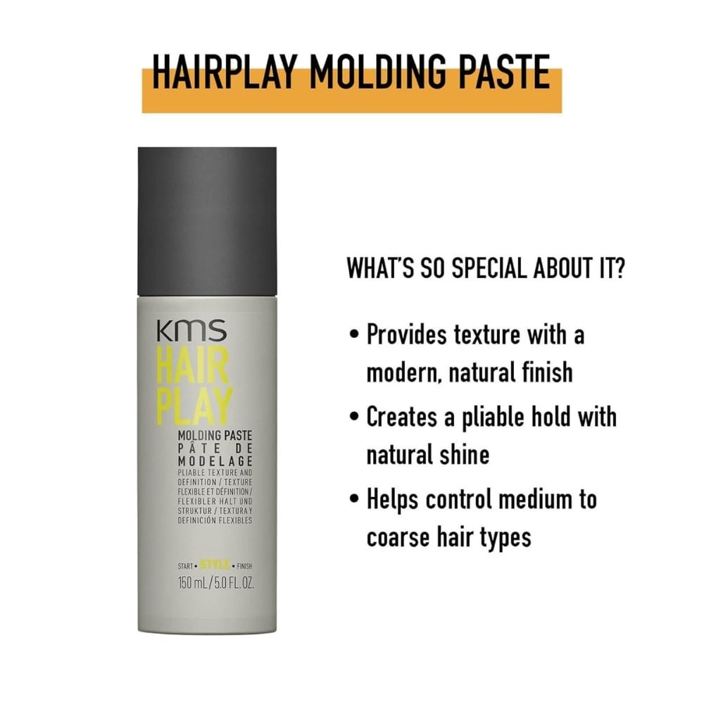 KMS - Pâte de modelage "HairPlay Molding Paste" - Texture, flexibilité et définition