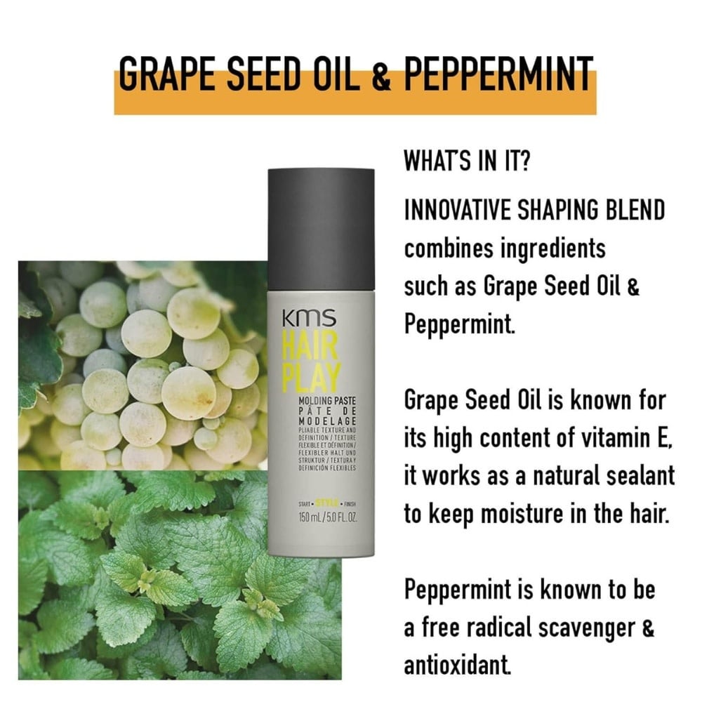 KMS - Pâte de modelage "HairPlay Molding Paste" - Texture, flexibilité et définition