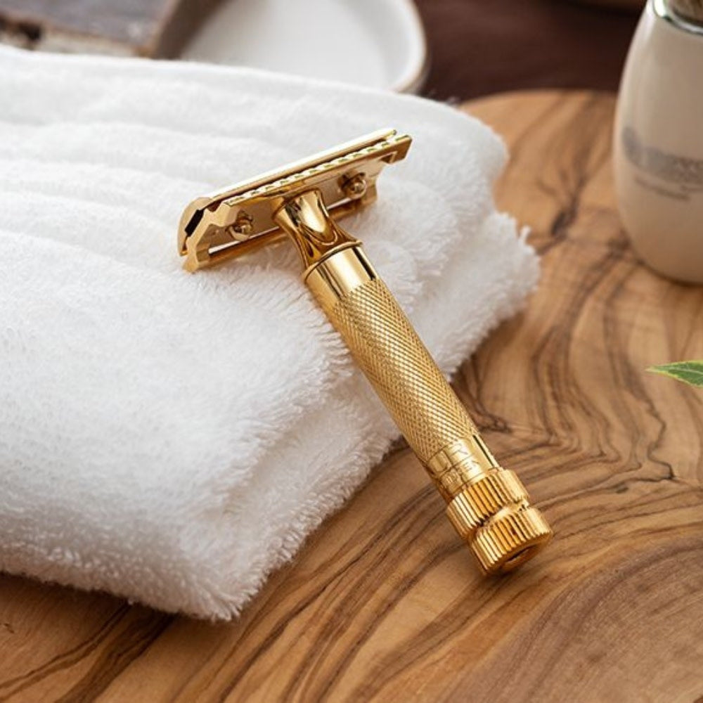 Rasoir de sécurité Merkur 34G HD - Or