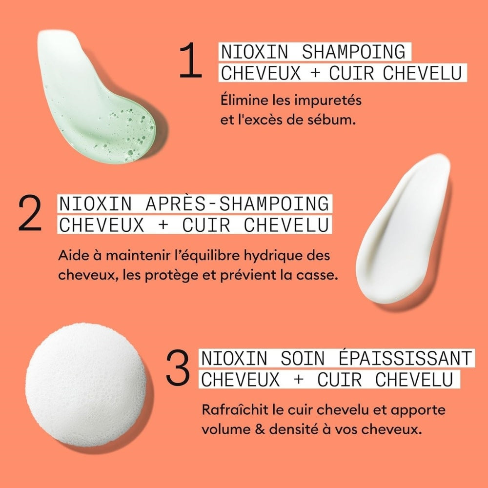 Trio shampoing, revitalisant et traitement sans rinçage cheveux + cuir chevelu Système 4 - Pour cheveux colorés avec chute avancée (2x 300ml/10.1oz, 100ml/3.38oz)