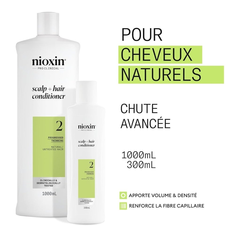 NIOXIN - Revitalisant cheveux + cuir chevelu Système 2 - Pour cheveux naturels avec chute avancée