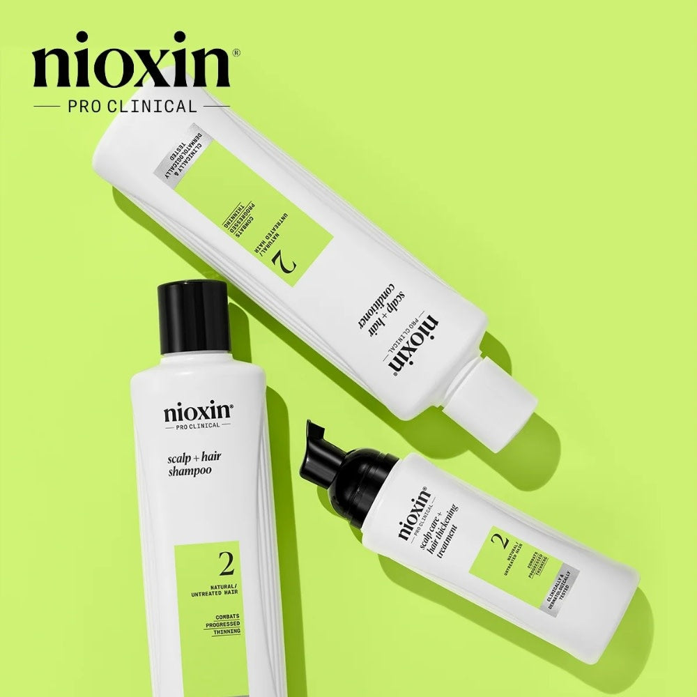 NIOXIN - Traitement épaississant sans rinçage cheveux + cuir chevelu Système 2 - Pour cheveux naturels avec chute avancée