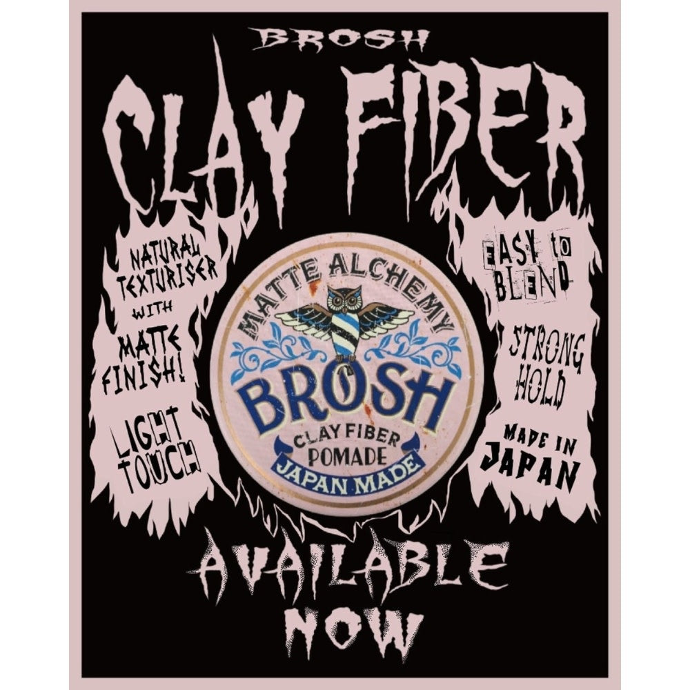 Brosh Pomade - Pâtes d'argile "Clay Fiber Pomade" Matte Alchemy (115g/4.0oz)