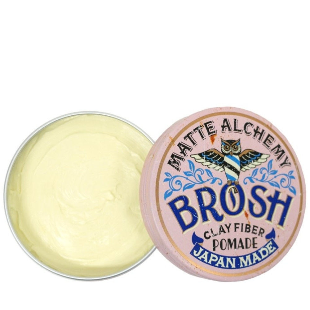 Brosh Pomade - Pâtes d'argile "Clay Fiber Pomade" Matte Alchemy (115g/4.0oz)