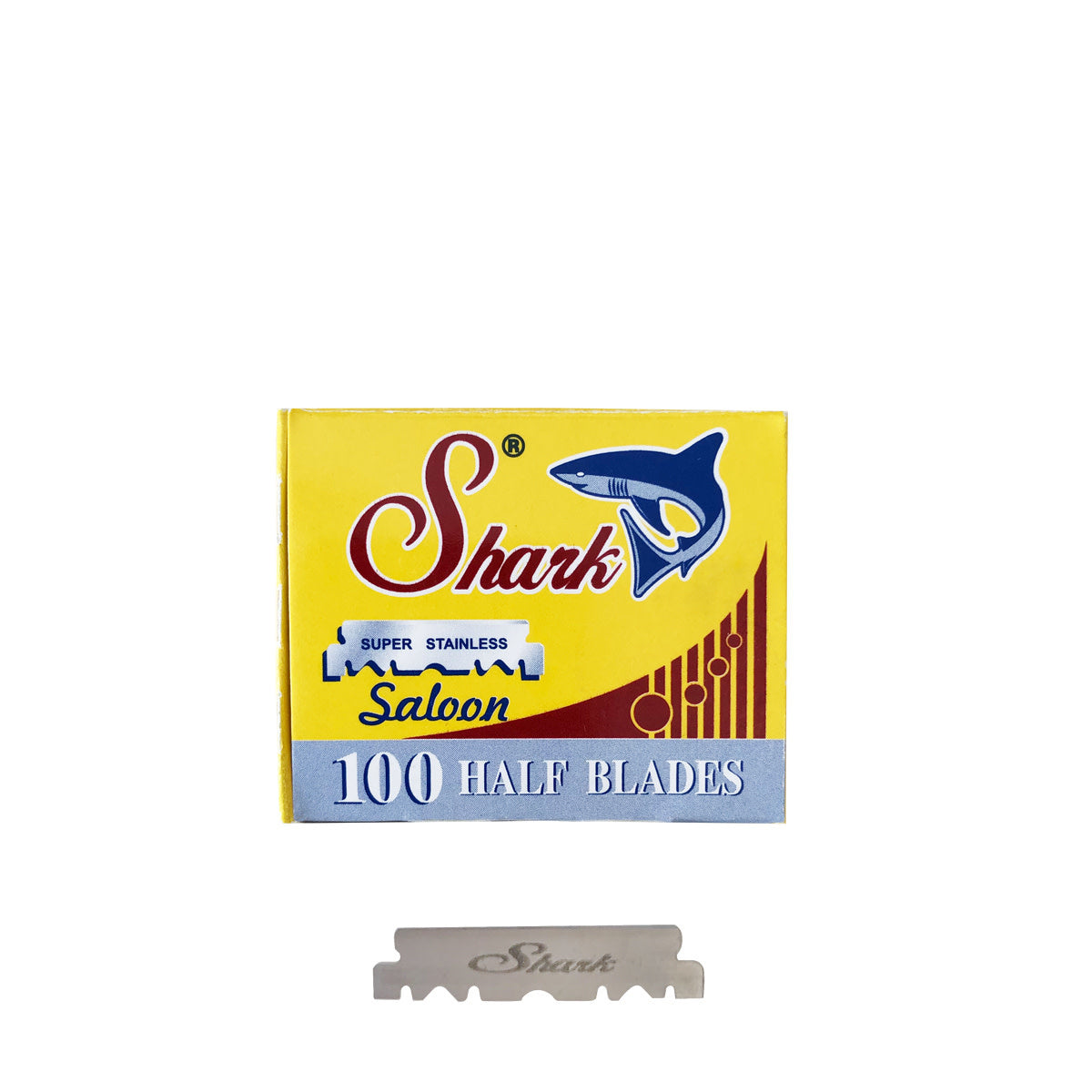 Demi-lame "Shark Super Stainless Half Blades" pour rasoir de barbier (100 lames)